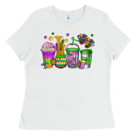 White mardi gras coffee cups Ladies Tee - Jasminsmagicworld