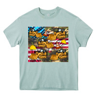 Arona bulldozer camouflage american flag Heavy Core Tee - Artiststas