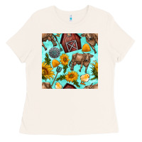 Bone farm seamless pattern Ladies Tee - BundleAndBundleShop