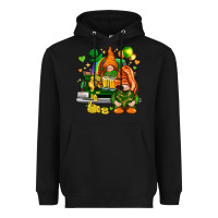 Black St. Patrick's Day gnomies with heart Heavyweight Hoodie - HowdyJamesFarm