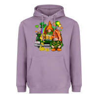 Lavender St. Patrick's Day gnomies with heart Heavyweight Hoodie - HowdyJamesFarm
