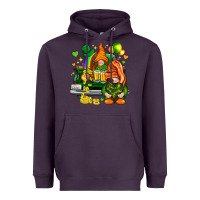 Plum St. Patrick's Day gnomies with heart Heavyweight Hoodie - HowdyJamesFarm