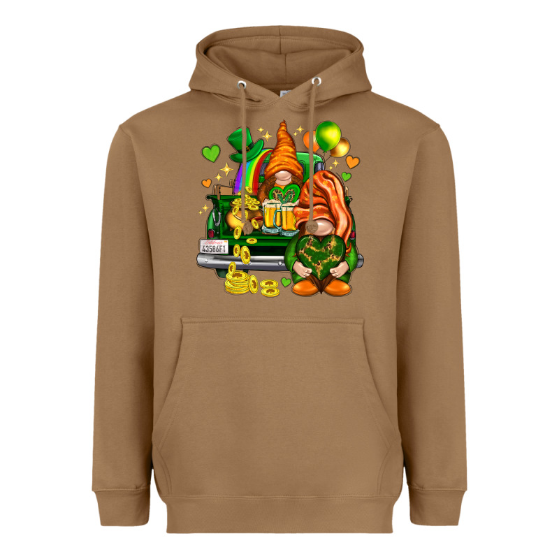 St. Patrick's Day Gnomies With Heart Heavyweight Hoodie by HowdyJamesFarm | Teevron