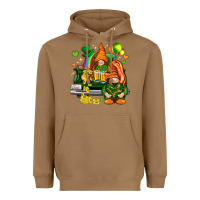 Toasted Coconut St. Patrick's Day gnomies with heart Heavyweight Hoodie - HowdyJamesFarm