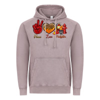 Vintage Zinc peace love firefighter Vintage Hoodie - NancyCooperArtShop