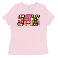 Bubblegum Pink Christmas joy snacks and nutcracker cookies ado Ladies Tee - AdoDesignShop