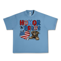 Pebble Blue honor the brave Urban Heavy Tee - MaliasSmallBusiness