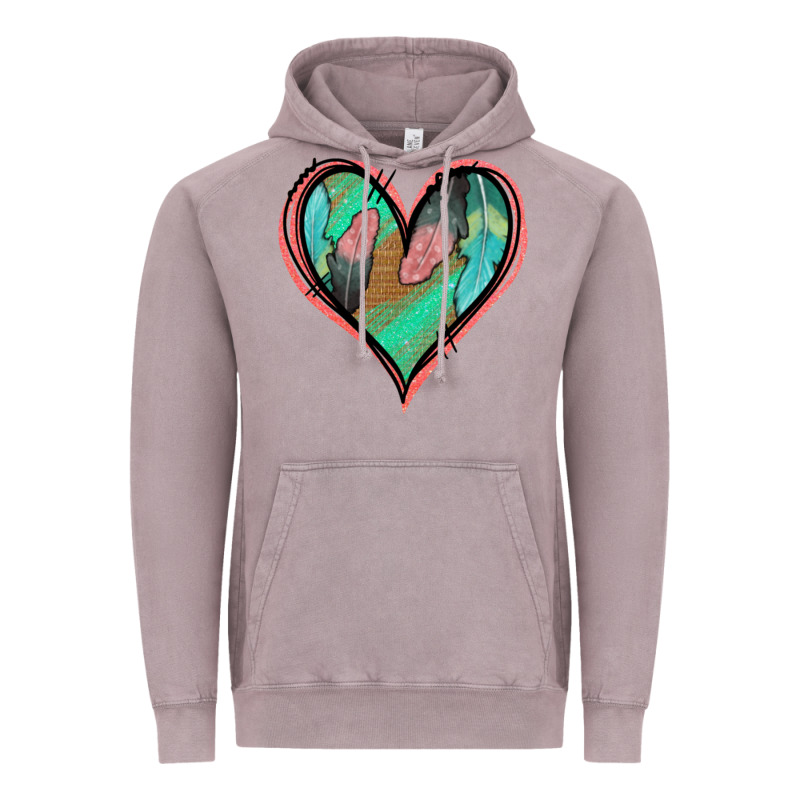 Feather Heart Vintage Hoodie by Jasminsmagicworld | Teevron