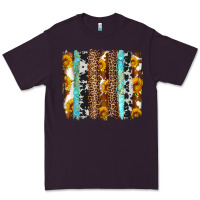 Plum western cowhide leopard turquoise brushstrokes Premium Tee - Artiststas