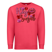 Cardinal hey sugar with lips and candies olivia Premium Sweatshirt - OliviaCreatesArt
