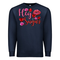 Navy hey sugar with lips and candies olivia Premium Sweatshirt - OliviaCreatesArt