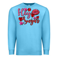 Ocean Blue hey sugar with lips and candies olivia Premium Sweatshirt - OliviaCreatesArt