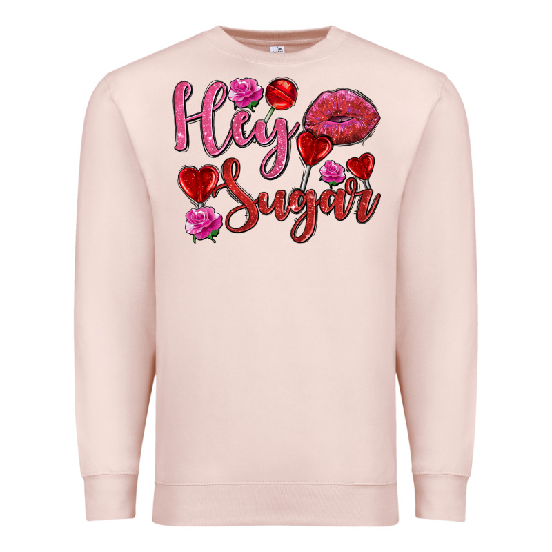 Hey Sugar With Lips And Candies Olivia Premium Sweatshirt by OliviaCreatesArt | Teevron