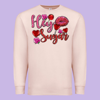 Hey Sugar With Lips And Candies Olivia Premium Sweatshirt Designed By Oliviacreatesart
