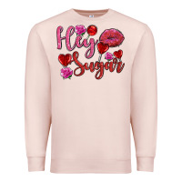 Pale Pink hey sugar with lips and candies olivia Premium Sweatshirt - OliviaCreatesArt