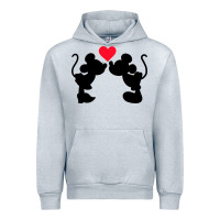 Heather Grey Minnie Mouse Urban Hoodie - CowhideDigitalArt