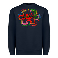Navy autism teacher pencil Heavyweight Sweatshirt - Artiststas