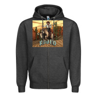 Charcoal Heather Rodeo Cowboy bullfighter western 20oz skinny Zipper Hoodie - HowdyJamesFarm