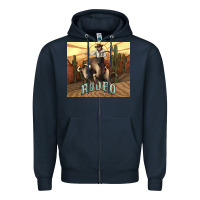 Navy Rodeo Cowboy bullfighter western 20oz skinny Zipper Hoodie - HowdyJamesFarm