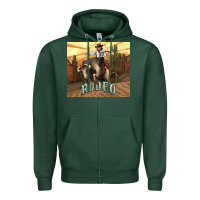 Rodeo Cowboy Bullfighter Western 20oz Skinny Zipper Hoodie | Teevron