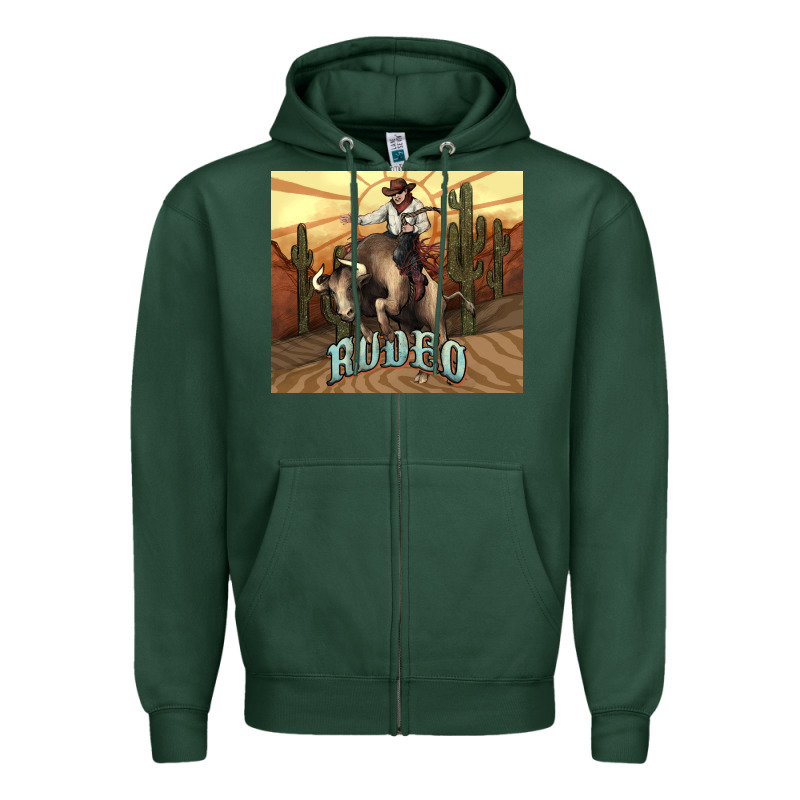 Rodeo Cowboy Bullfighter Western 20oz Skinny Zipper Hoodie by HowdyJamesFarm | Teevron