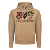 Vintage Coffee peace love coffee Vintage Hoodie - NancyCooperArtShop