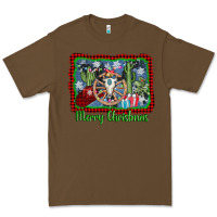 Cacao merry christmas western bull skull Premium Tee - AdoDesignShop