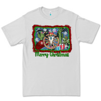 Dove Grey merry christmas western bull skull Premium Tee - AdoDesignShop