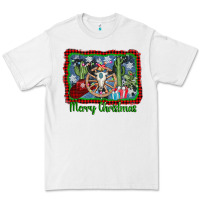 White merry christmas western bull skull Premium Tee - AdoDesignShop