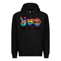 Black Peace love equality LGBT+ Premium Hoodie - CowGirlArtShop