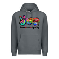 Rock Peace love equality LGBT+ Premium Hoodie - CowGirlArtShop
