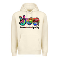 Sandshell Peace love equality LGBT+ Premium Hoodie - CowGirlArtShop