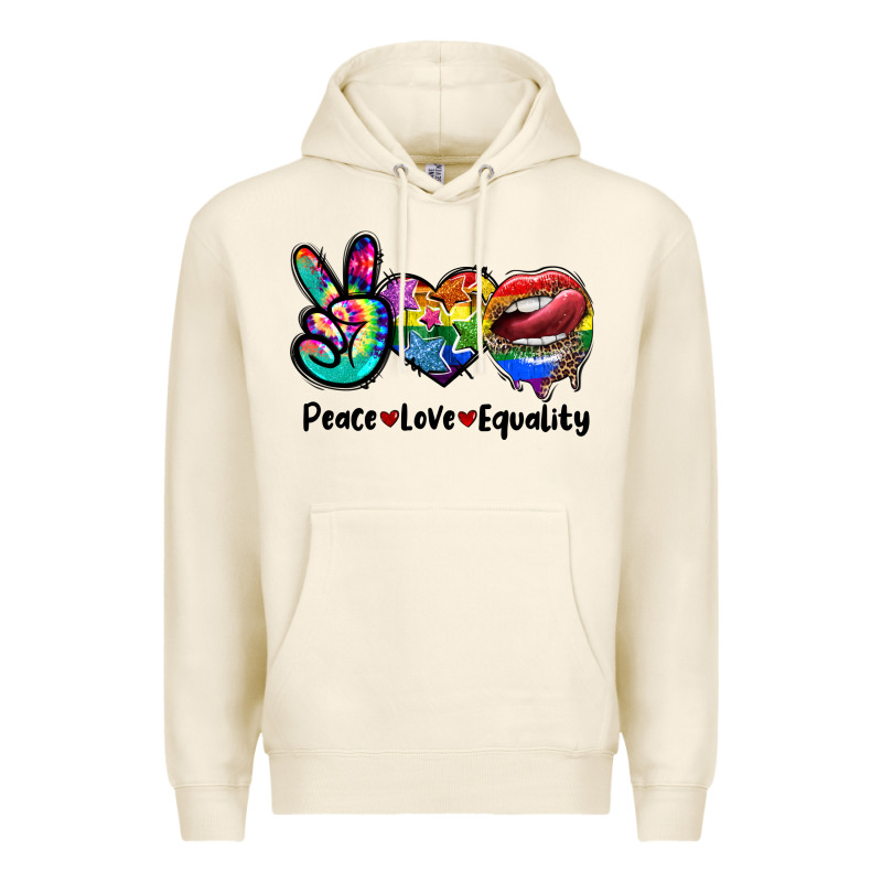 Peace Love Equality Lgbt+ Premium Hoodie by CowGirlArtShop | Teevron