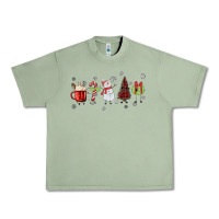 Oil Green Cartoon Christmas Characters Urban Heavy Tee - MaliasSmallBusiness