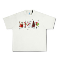 Pistachio Cartoon Christmas Characters Urban Heavy Tee - MaliasSmallBusiness
