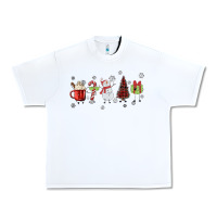 White Cartoon Christmas Characters Urban Heavy Tee - MaliasSmallBusiness