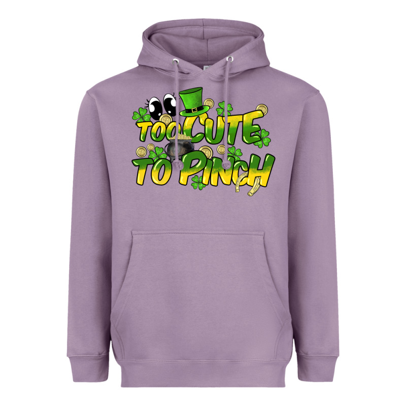 Too Cute To Pinch St. Patrick's Day Heavyweight Hoodie by HowdyJamesFarm | Teevron
