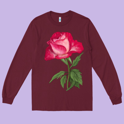 Love At First Sight Rose Long Sleeve Tee Designed By Lillyallendesigns