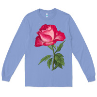 Colony Blue Love At First Sight Rose Long Sleeve Tee - LillyAllenDesigns