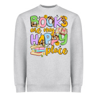Heather Grey books are my happy place Heavyweight Sweatshirt - Artiststas