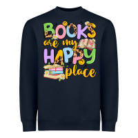 Navy books are my happy place Heavyweight Sweatshirt - Artiststas