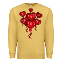 Antique Gold heart balloons olivia Premium Sweatshirt - OliviaCreatesArt