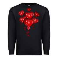 Black heart balloons olivia Premium Sweatshirt - OliviaCreatesArt