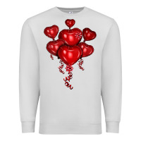 Dove Grey heart balloons olivia Premium Sweatshirt - OliviaCreatesArt