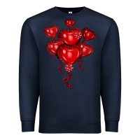 Navy heart balloons olivia Premium Sweatshirt - OliviaCreatesArt