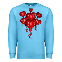 Ocean Blue heart balloons olivia Premium Sweatshirt - OliviaCreatesArt