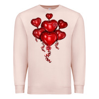 Pale Pink heart balloons olivia Premium Sweatshirt - OliviaCreatesArt