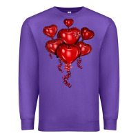 Purple heart balloons olivia Premium Sweatshirt - OliviaCreatesArt