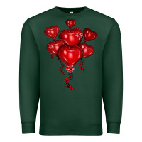 Sports Green heart balloons olivia Premium Sweatshirt - OliviaCreatesArt