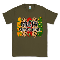 Army Green merry christmas brushstrokes Classic Tee - MaliasSmallBusiness